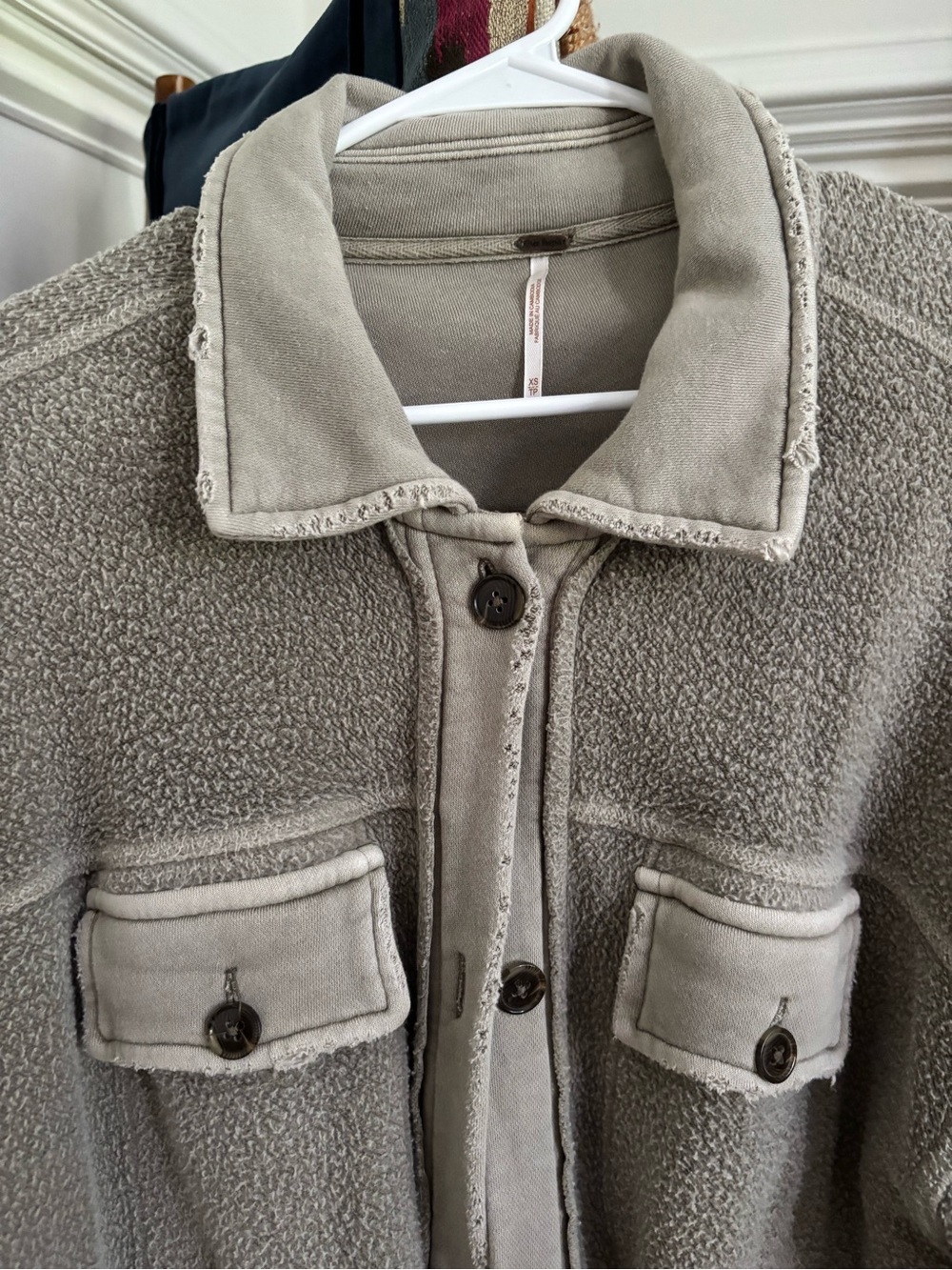 Free People Utility Jacket in Taupe